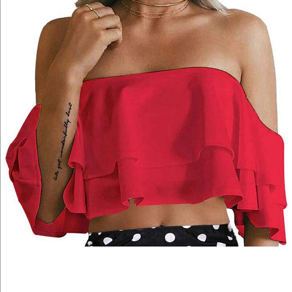Ruffled Bikini Top